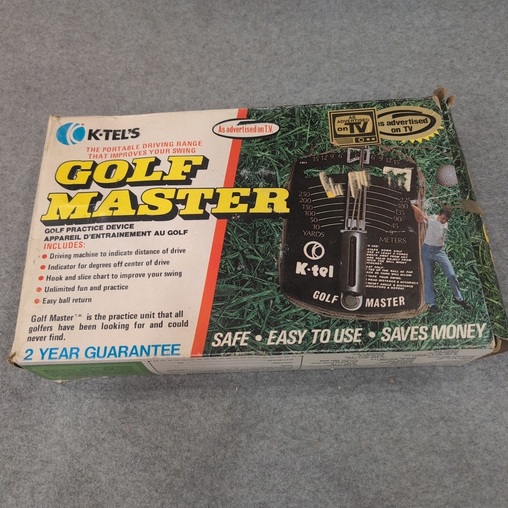Vintage K-Tel Golf Master Portable Driving Range Practice Device 1976 Model 7400